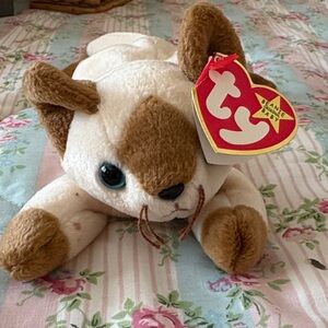 Ty Beanie Baby Plush with Brown and Cream